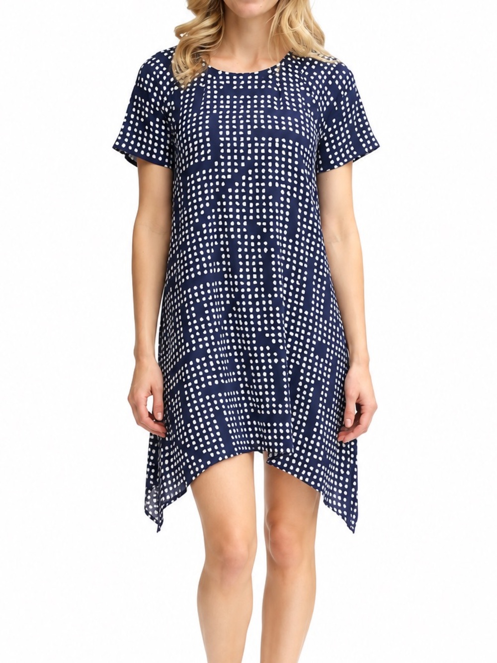 ASTR Blue Geometric Dress